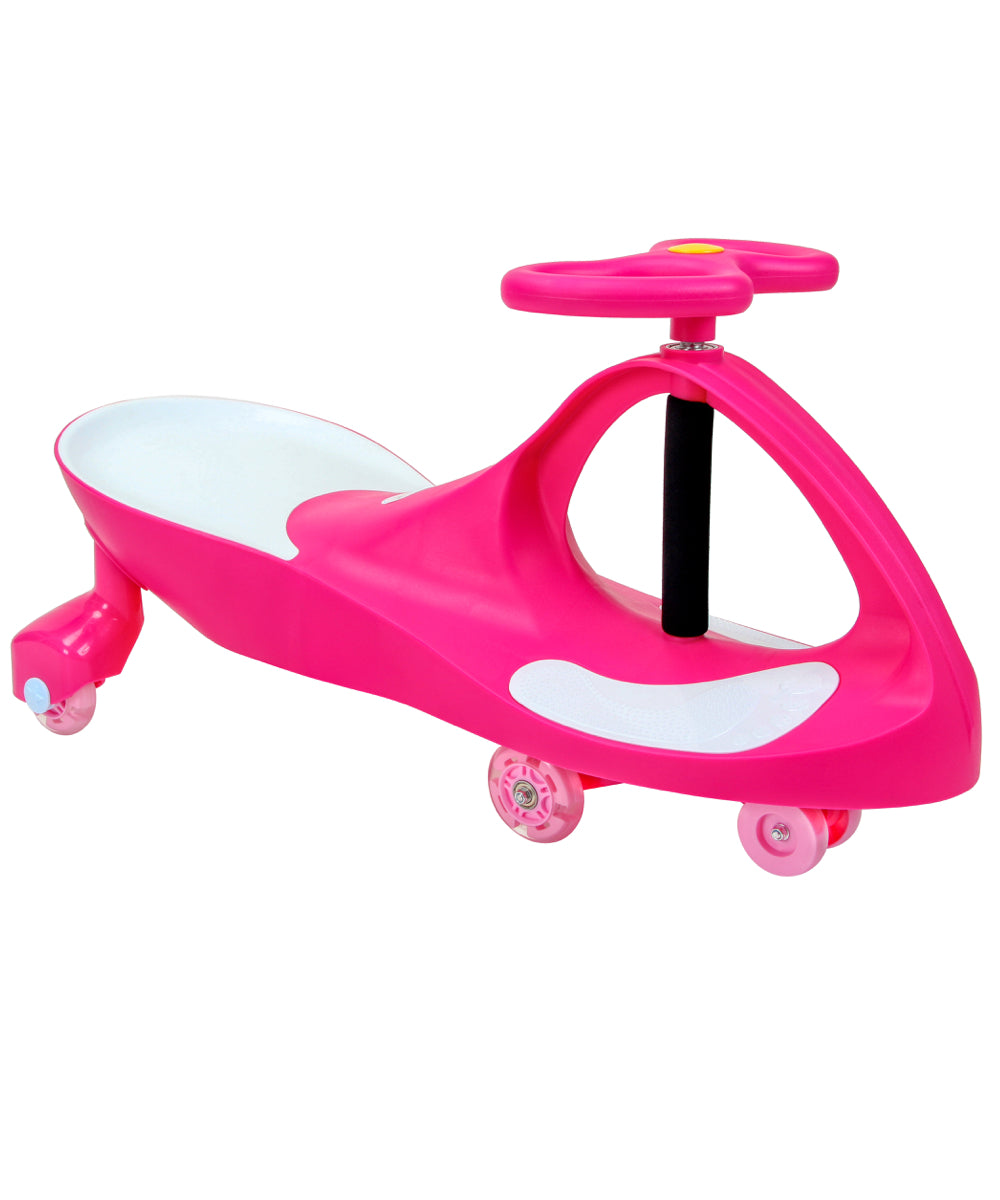 Joybay Pink Premium LED-Wheel Swing Car Ride on Toy