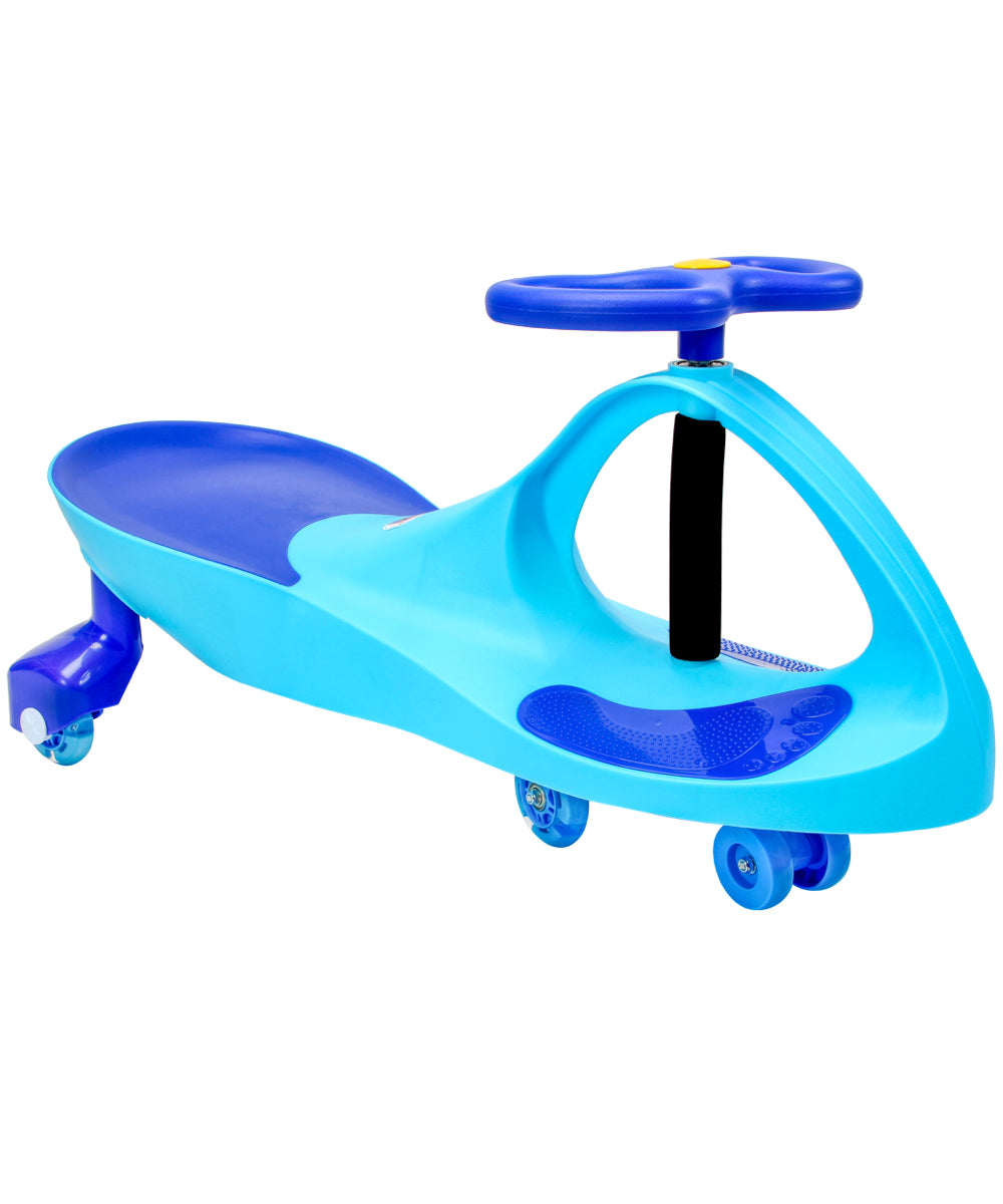 Joybay Sky Blue Premium LED-Wheel Swing Car Ride on Toy