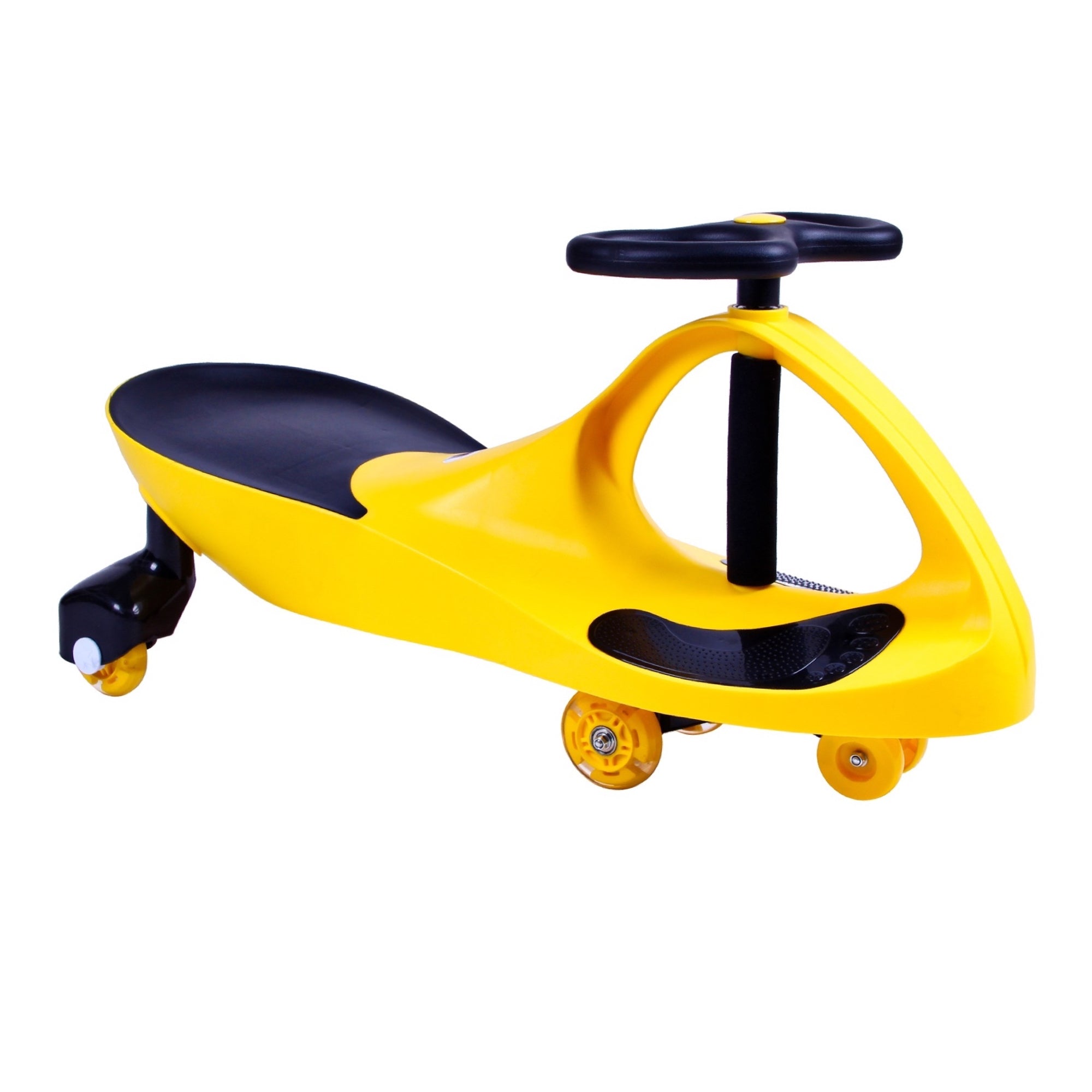 Joybay Yellow Premium LED-Wheel Swing Car Ride on Toy