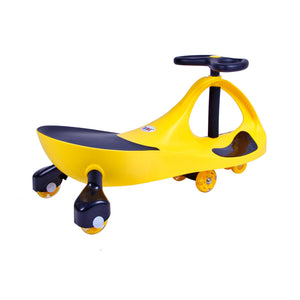 Joybay Yellow Premium LED-Wheel Swing Car Ride on Toy