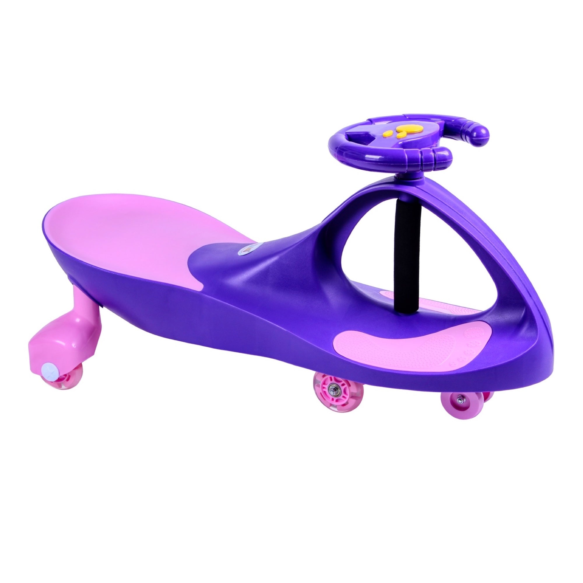 Joybay Purple Deluxe Voice Recorder Swing Car Ride on Toy with LED-Wheels
