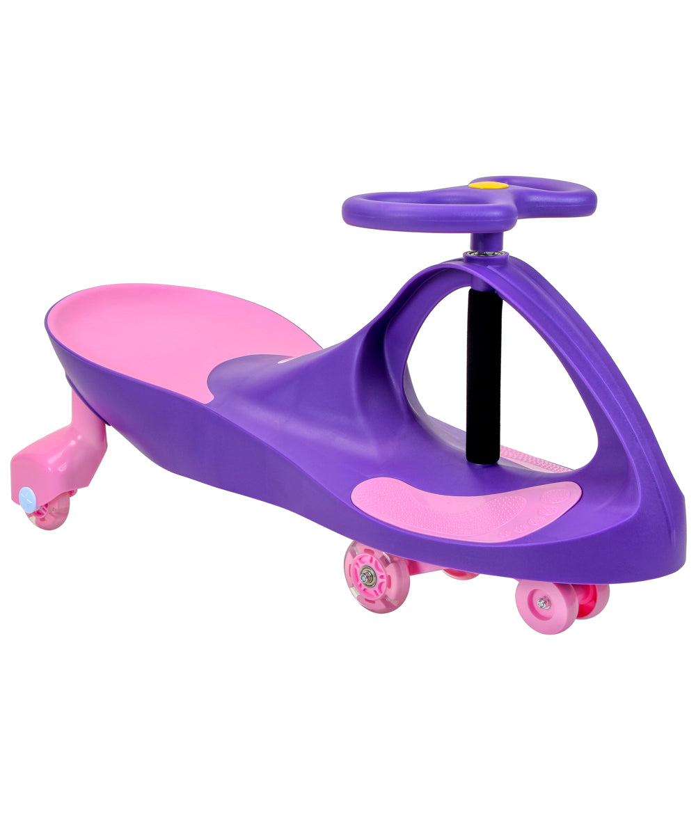 Joybay Purple Premium LED-Wheel Swing Car Ride on Toy