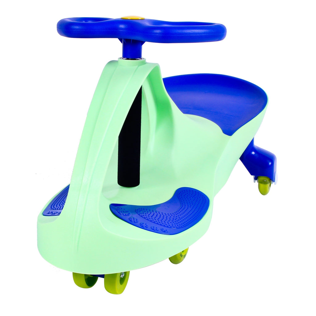 Joybay Lime Green Premium LED-Wheel Swing Car Ride on Toy