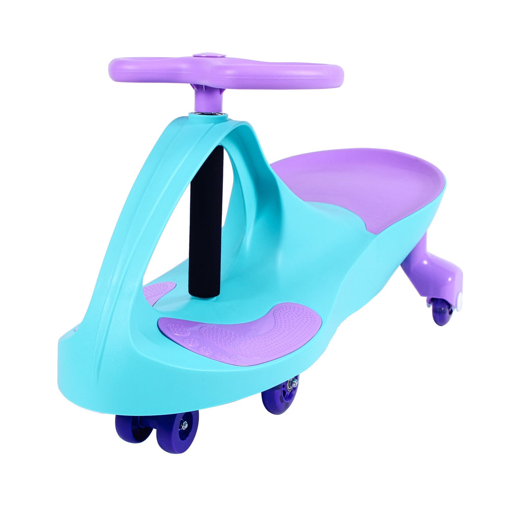 Joybay Turquoise Premium LED-Wheel Swing Car Ride on Toy