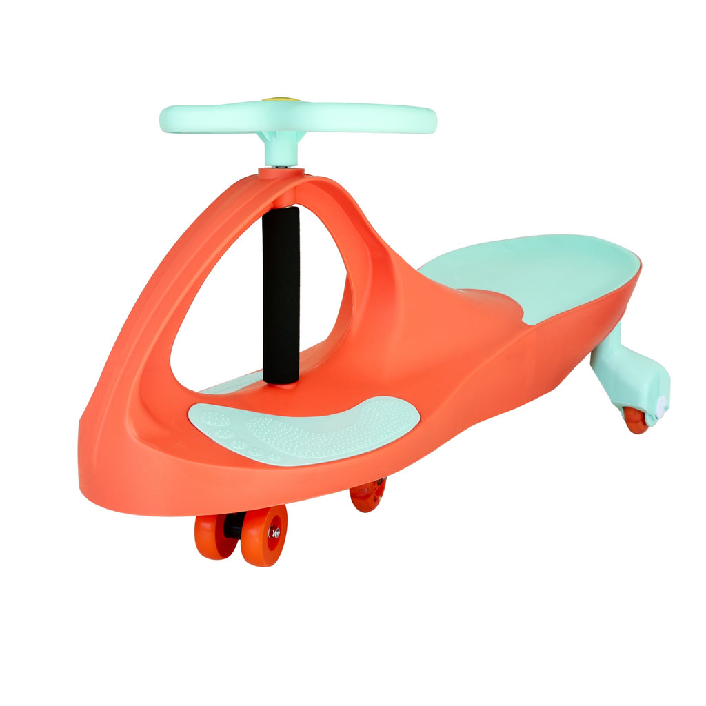 Joybay Coral & Aqua Premium LED-Wheel Swing Car Ride on Toy